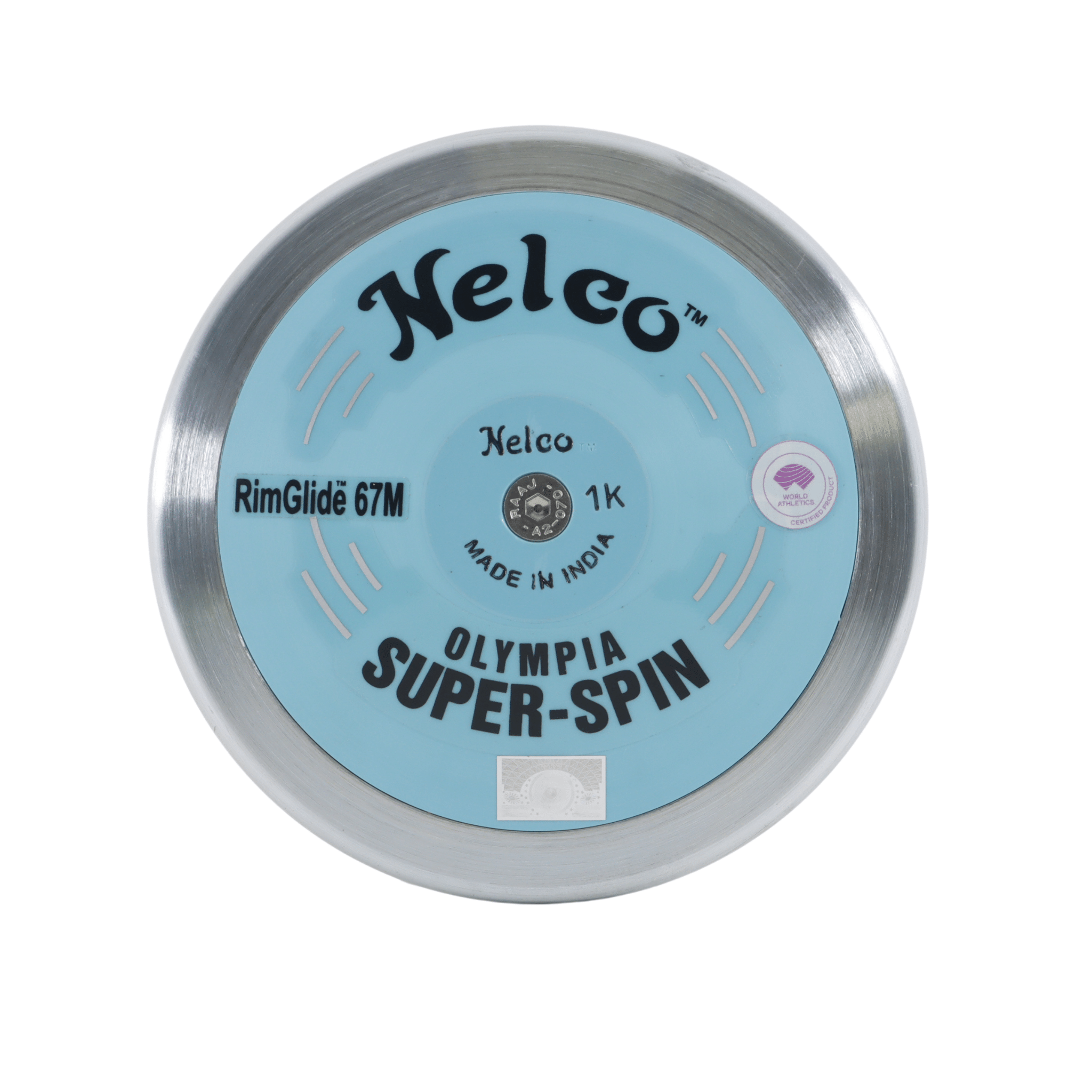 Nelco Olympia Super Spin Discus | Blue side plates | 1 kg