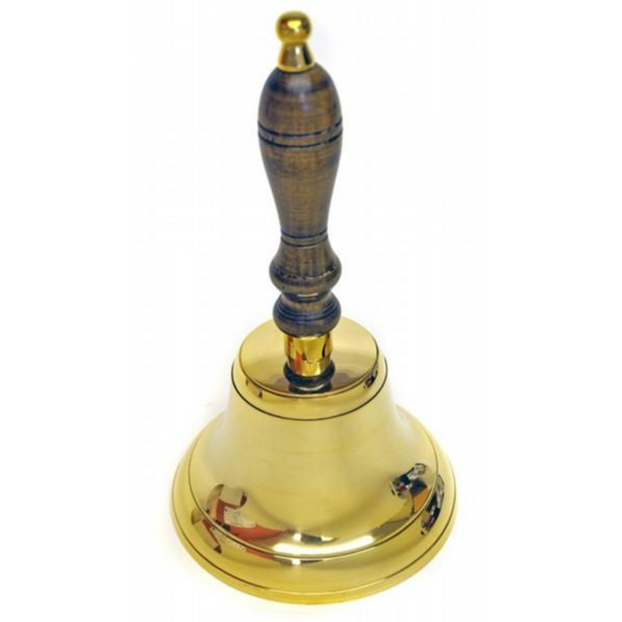 Brass hand bell with a wooden handle | Athletics lap bell or school bell