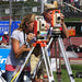LaserLynx Electronic Distance Measuring Device | EDM | being used for athletics field event measurement